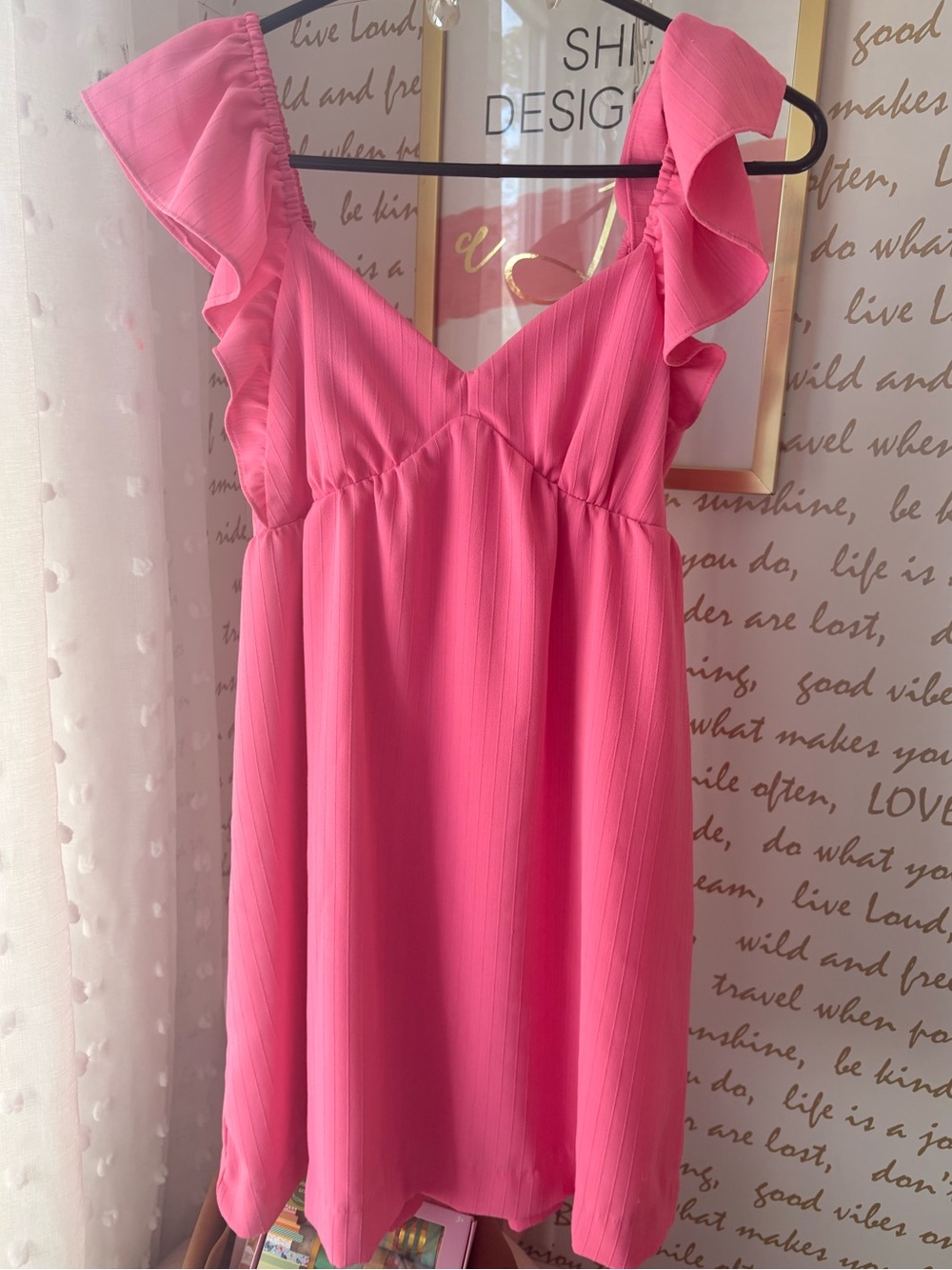 Blu Pepper Hot Pink Ruffle Sundress